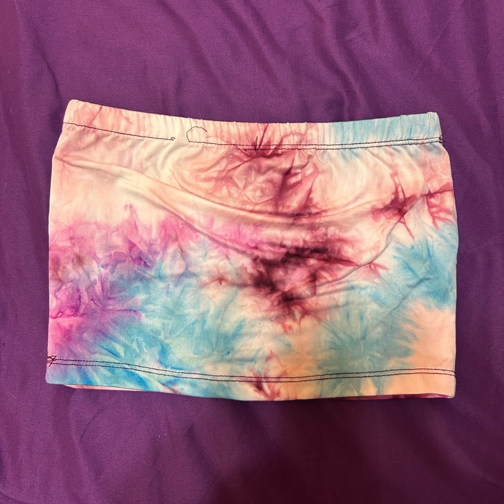 Colorful Tie-Dye Tube Top